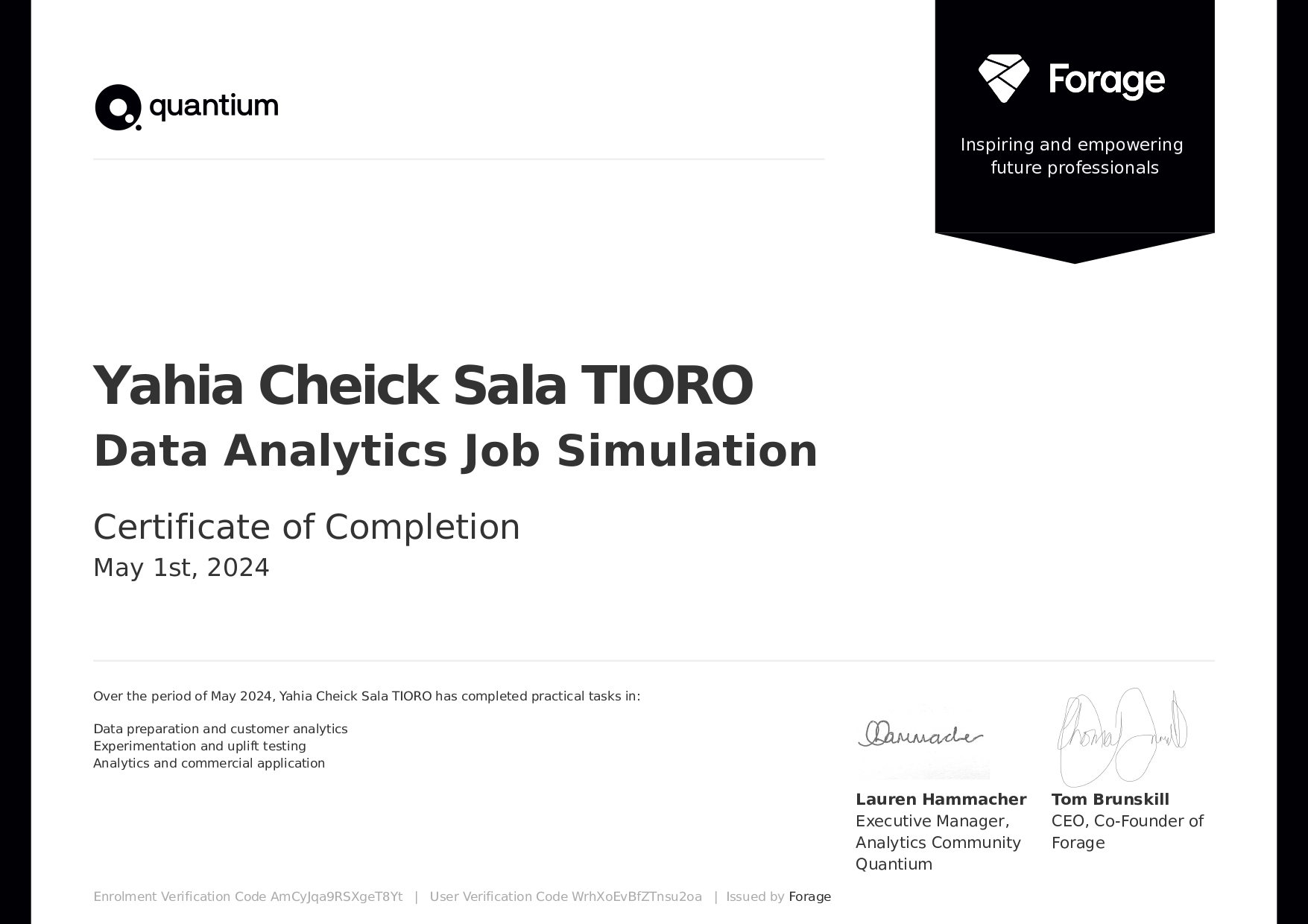 certfications